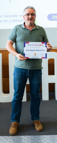 Photo lauréat prix de these 2025 - Jean-Baptiste Orsatelli